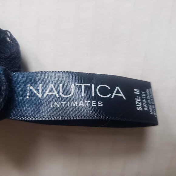 Nautica INTIMATES RACERBACK LACE BRALETTE  NAVY BLUE SIZE MEDIUM - Picture 3 of 4